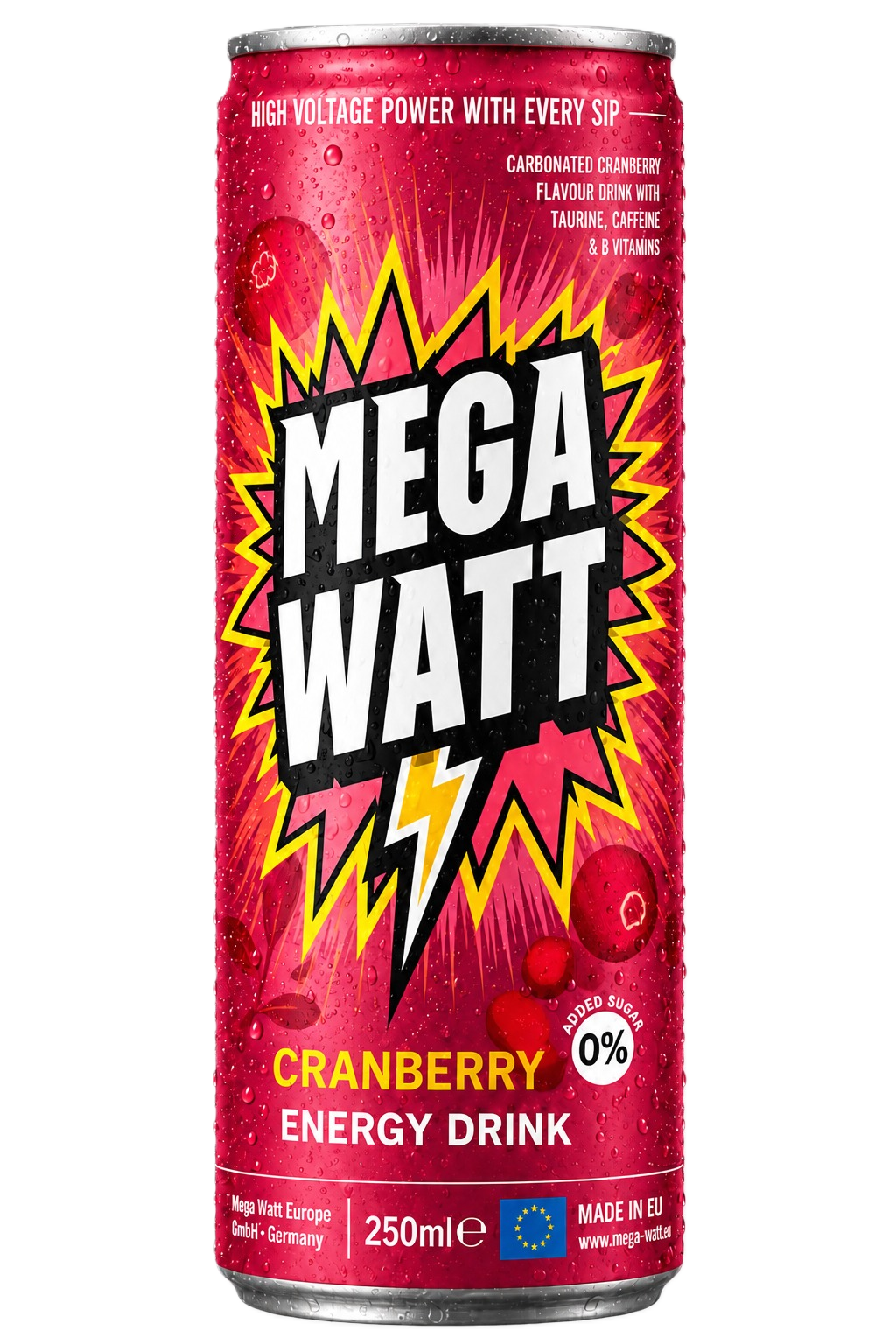 Mega Watt Cranberry can