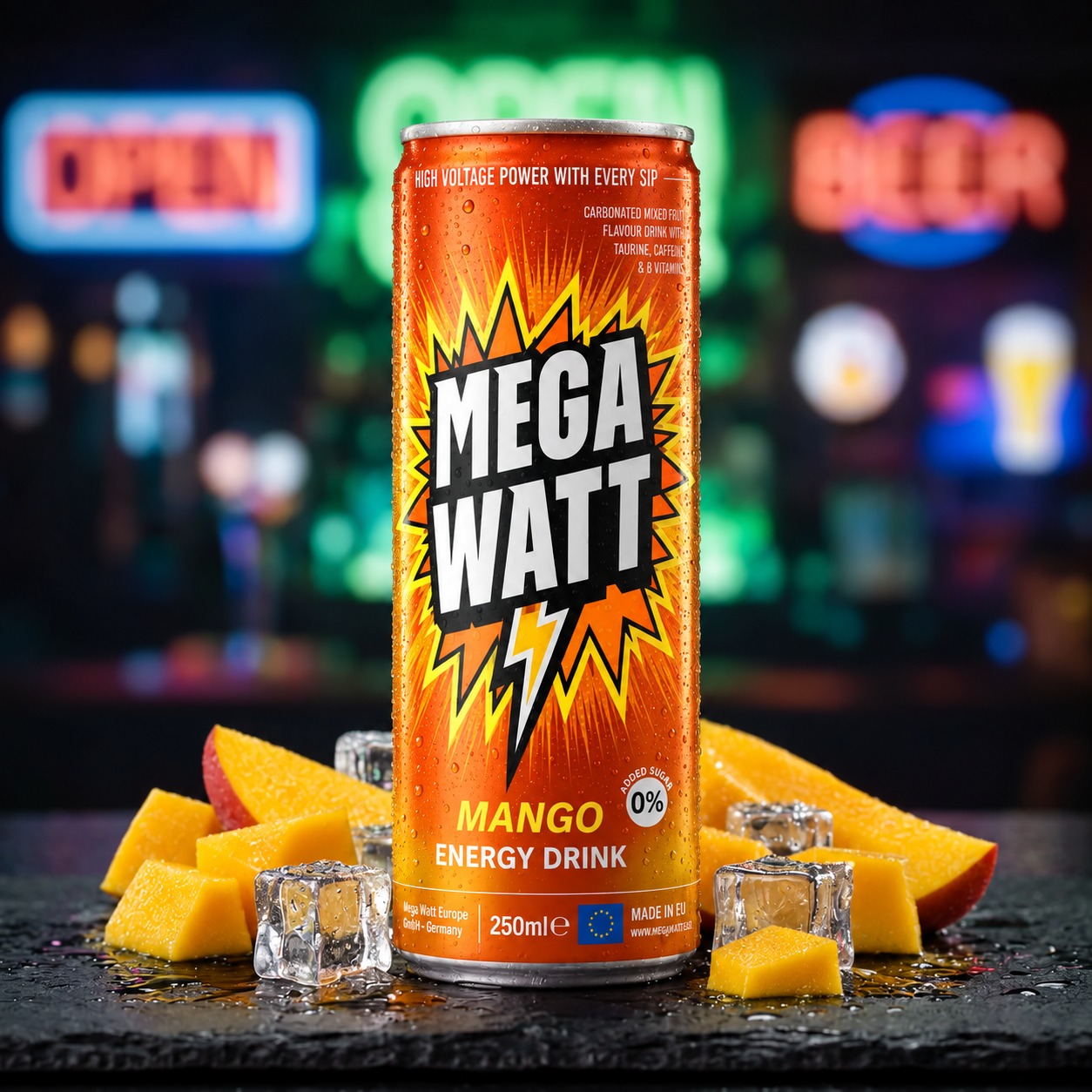 Mega Watt Mango tropical serve