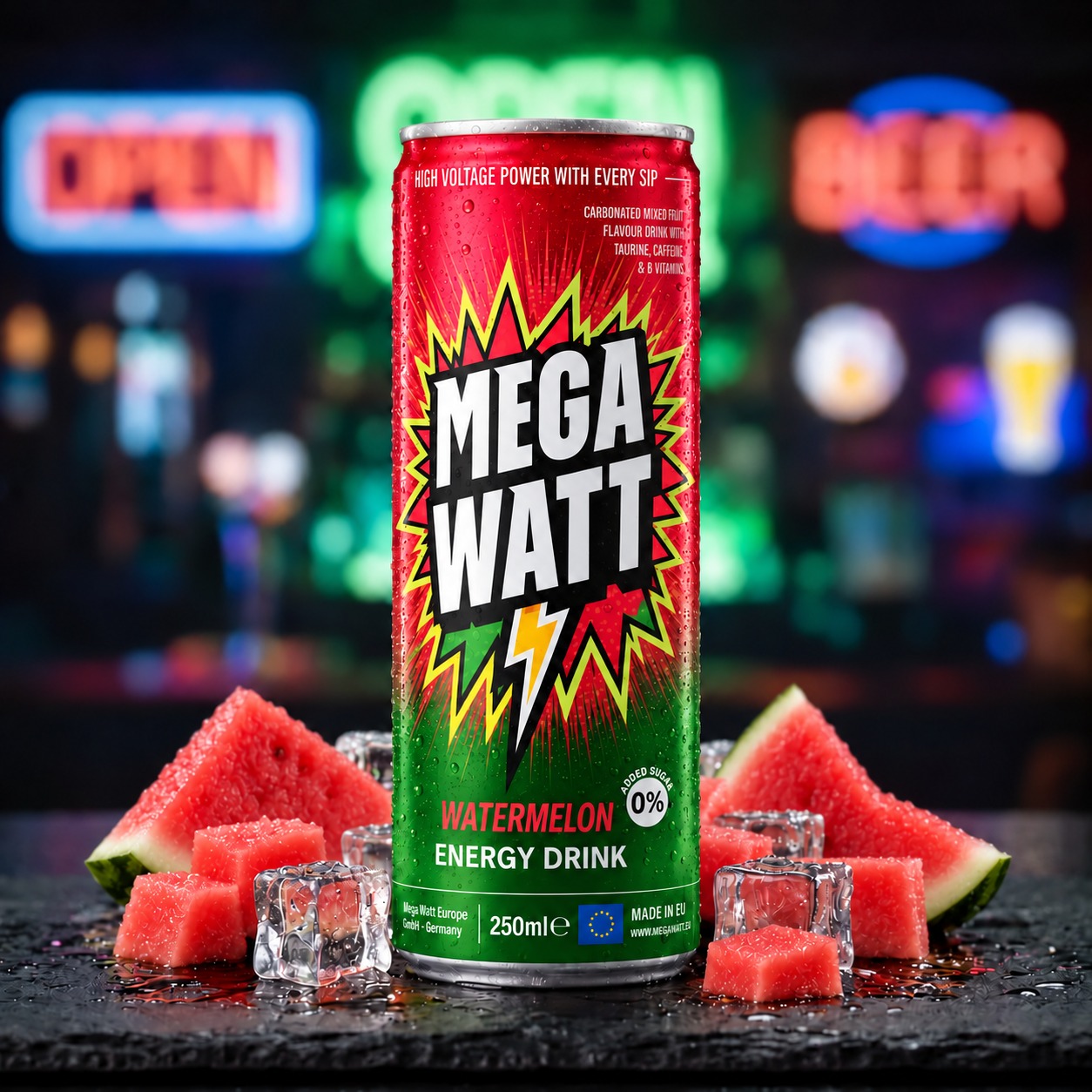 Mega Watt Watermelon chilled serve